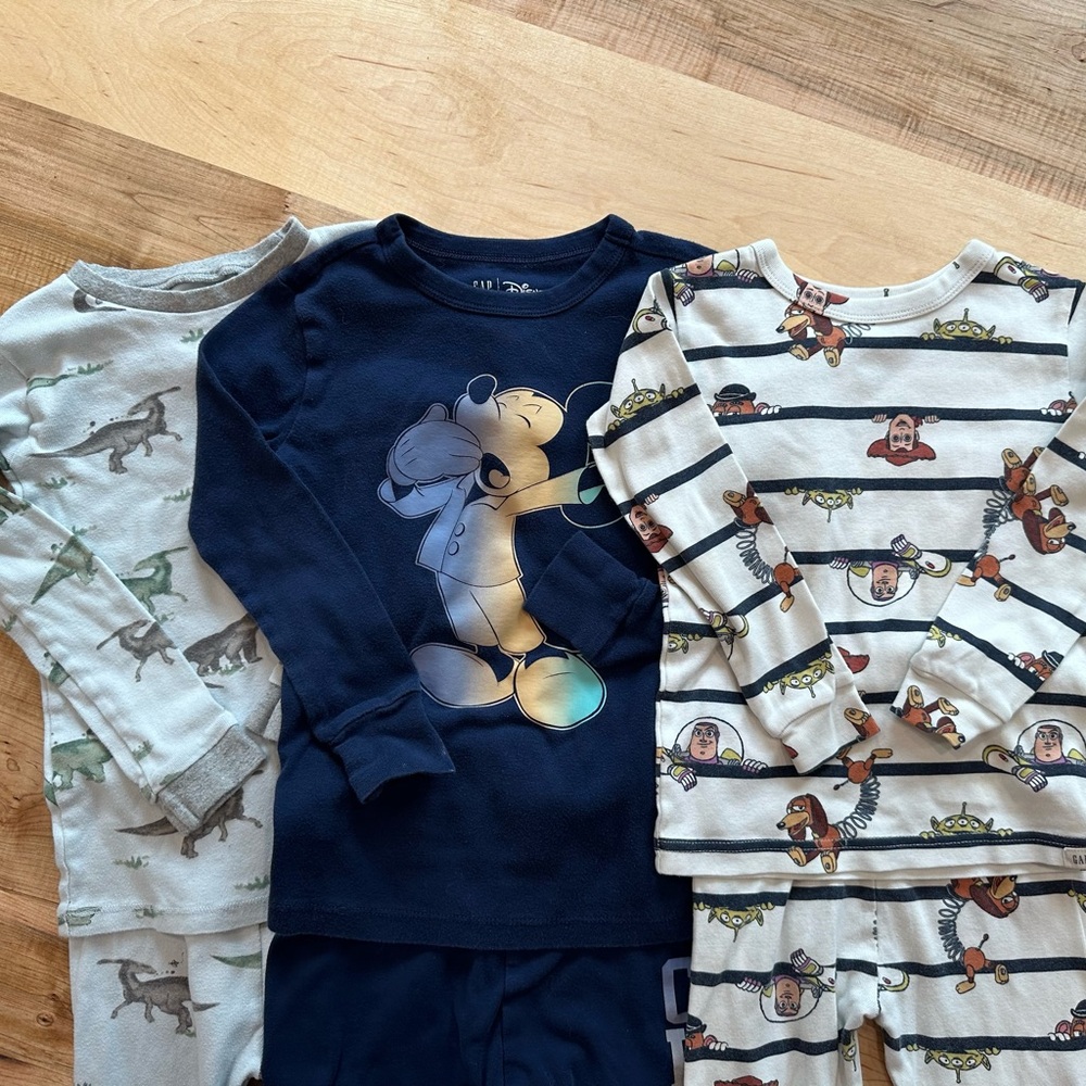 GAP Pajama Sets Blue and Cream Soft Sleepwear